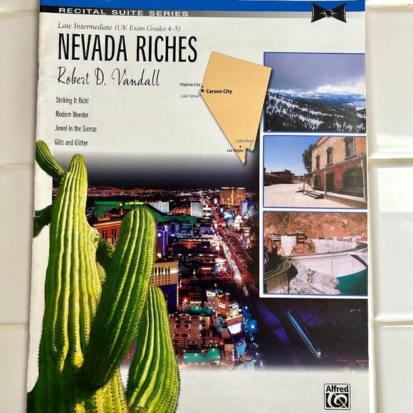 Nevada Riches Suite Late Intermediate Piano Solo Sheet Music 2006 Vandall - Picture 1 of 5